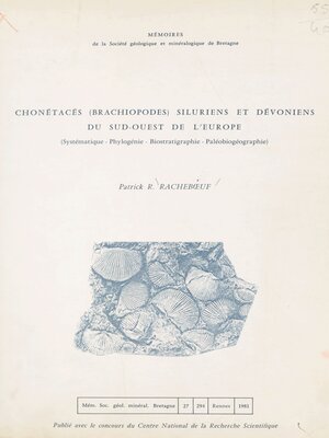 cover image of Chonétacés (Brachiopodes) siluriens et dévoniens du sud-ouest de l'Europe